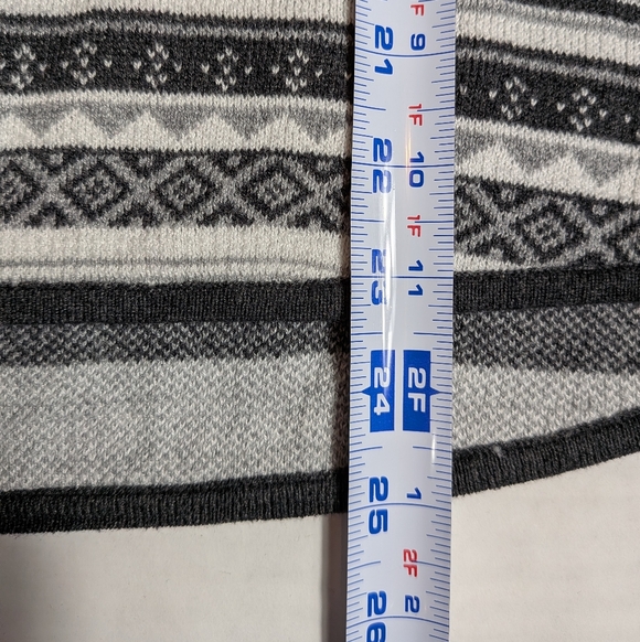 Eddie Bauer Nordic Pattern Sweater Black & White - Picture 10 of 13